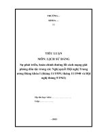 tiểu luận   môn lịch sử đảng sự phát triển, hoàn chỉnh đường lối cách mạng giải phóng dân tộc trong các nghị quyết hội nghị trung ương đảng khóa i