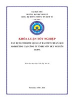 Xây dựng website quản lý bài viết chuẩn seo marketing tại công ty tnhh mtv huy nguyên akina 