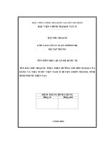 tiểu luận cao cấp chính trị  môn quan hệ quốc tế thực hiện đường lối đối ngoại của đảng và nhà nước ở huyện chơn thành, tỉnh bình phước hiện nay