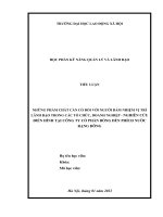 tiểu luận những phẩm chất cần có đối với người đảm nhiệm vị trí lãnh đạo trong các tổ chức, doanh nghiệp   nghiên cứu điển hình tại cơ quan, đơn vị, công ty