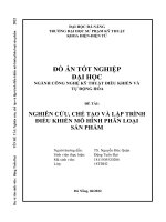 NGHIÊN cứu, CHẾ tạo và lập TRÌNH điều KHIỂN mô HÌNH PHÂN LOẠI sản PHẨM 