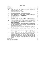 tiểu luận tác động của tôn giáo, tín ngưỡng đến văn hóa ở việt nam và những giải pháp phát huy giá trị tích cực của tôn giáo, tín ngưỡng trong xây dựng nền văn hóa ở việt nam hiện nay