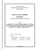 NGHIÊN cứu CHUYỂN đổi ĐỘNG cơ TĨNH tại sử DỤNG bộ CHẾ hòa KHÍ THÀNH ĐỘNG cơ PHUN LPG điều KHIỂN điện tử 
