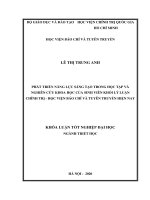 Phát triển năng lực sáng tạo trong học tập và nghiên cứu khoa học của sinh viên khối lý luận chính trị   học viện báo chí và tuyên truyền hiện nay 