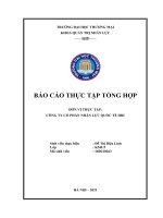 Báo cáo thực tập Quản trị nhân lực đại học Thương mại tại công ty cổ phần NHÂN lực QUỐC tế HRI