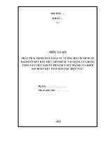 tiểu luận phân tích nội dung cơ bản tư tưởng hồ chí minh về đại đoàn kết dân tộc liên hệ sự vận dụng của đảng cộng sản việt nam về phát huy sức mạnh của khối đại đoàn kết toàn dân tộc hiện nay