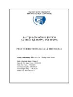 BÀI tập lớn môn PHÂN TÍCH và THIẾT kế HƯỚNG đối TƯỢNG PHÂN TÍCH hệ THỐNG QUẢN lý THIẾT bị BAY 