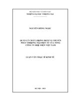 (Luận văn thạc sĩ) quản lý chất lượng dịch vụ chuyển phát thương mại điện tử của tổng công ty bưu điện việt nam 