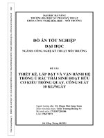 THIẾT kế, lắp đặt và vận HÀNH hệ THỐNG ủ rác THẢI SINH HOẠT hữu cơ KIỂU TRỐNG QUAY, CÔNG SUẤT 10 KG NGÀY 