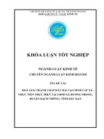 HOÀ GIẢI TRANH CHẤP ĐẤT ĐAI TẠI UBND CẤP XÃ  THỰC TIỄN THỰC HIỆN TẠI UBND XÃ DƯƠNG PHONG, HUYỆN BẠCH THÔNG, TỈNH BẮC KẠN