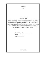 tiểu luận phân tích nội dung quy luật thống nhất và đấu tranh giữa các mặt đối lập  bằng thực tiễn hãy chứng minh vai trò quy luật này đối với hoạt động nhận thức và hoạt động thực tiễn của bản thân