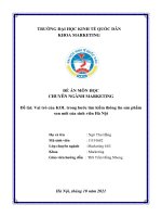 ĐỀ án môn học CHUYÊN NGÀNH MARKETING đề tài vai trò của KOL trong bước tìm kiếm thông tin sản phẩm son môi của sinh viên hà nội 