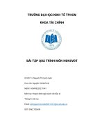 Bài tập quá trình môn hoạch định ngân sách vốn đầu tư