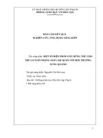 SKKN Một số biện pháp gây hứng thú cho trẻ 56 tuổi trong giờ làm quen với môi trường xung quanh