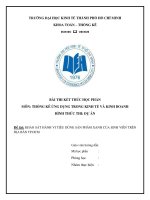 Dự án môn học Thống kê ứng dụng trong kinh tế và kinh doanh: Khảo sát hành vi tiêu dùng sản phẩm xanh của sinh viên trên địa bàn TP. HCM