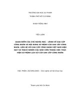 QUAN điểm của CHỦ NGHĨA mác – LÊNIN về GIAI cấp CÔNG NHÂN và nội DUNG sứ MỆNH của GIAI cấp CÔNG NHÂN  LIÊN hệ với GIAI cấp CÔNG NHÂN VIỆT NAM HIỆN NAY và TRÁCH NHIỆM của SINH VIÊN TRONG VIỆC THỰC HIỆN sứ MỆNH 