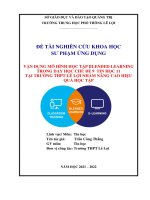 skkn vận DỤNG mô HÌNH học tập BLENDED LEARNING TRONG dạy học CHỦ đề 9 TIN học 11 tại TRƢỜNG THPT lê lợi NHẰM NÂNG CAO HIỆU QUẢ học tập 