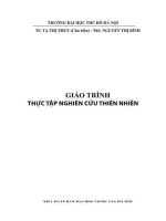 Giáo trình thực tập nghiên cứu thiên nhiên 