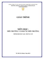 Giáo trình Môi trường và bảo vệ môi trường (Trình độ Trung cấp)