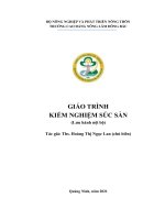 Giáo trình kiểm nghiệm súc sản 