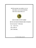BÁO cáo đồ án tốt NGHIỆP đề tài xây DỰNG WEB bán đồ ăn NHANH 