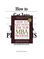 How to get into the top MBA programs