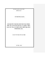 Giải quyết tranh chấp đất đai theo thủ tục tố tụng dân sự và thực tiễn tại các tòa án nhân dân trên địa bàn đắk lắk 