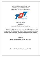 Lý luận về cạnh tranh trong nền kinh tế thị trường  vai trò, giải pháp của doanh nghiệp và của nhà nước trong việc xây dựng nền kinh tế thị trường định hướng xã hội chủ nghĩa ở việt nam hiện nay  