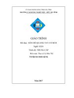 Giáo trình Hàn hồ quang tay cơ bản (Nghề Hàn  Trung cấp)