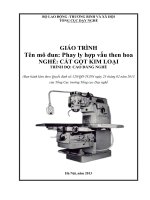 Giáo trình Phay ly hợp vấu, then hoa (Nghề Cắt gọt kim loại  Cao đẳng)