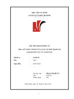 BÀI THU HOẠCH DIỄN ÁN Môn: KỸ NĂNG CƠ BẢN CỦA LUẬT SƯ KHI THAM GIA GIẢI QUYẾT CÁC VỤ ÁN DÂN SỰ