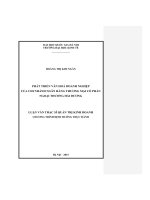 (LUẬN VĂN THẠC SĨ) Phát triển văn hóa doanh nghiệp của chi nhánh ngân hàng TMCP Ngoại thương Hải Dương