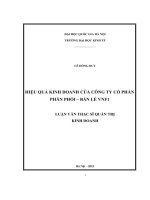 (LUẬN văn THẠC sĩ) hiệu quả kinh doanh của công ty cổ phần phân phối   bán lẻ VNF1    