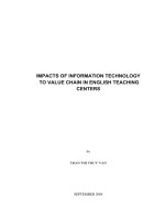 (LUẬN văn THẠC sĩ) impacts of information technology to value chain in english teaching centers    