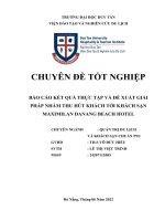 BÁO cáo kết QUẢ THỰC tập và đề XUẤT GIẢI PHÁP NHẰM THU hút KHÁCH tới KHÁCH sạn MAXIMILAN DANANG BEACH HOTEL 