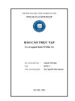 Báo cáo kiến tập ngành Kinh tế đầu tư công ty Cơ khí và thương mại