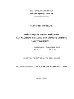 (LUẬN VĂN THẠC SĨ) Hoàn thiện hệ thống phân phối sản phẩm gas hóa lỏng của Công ty cổ phần gas Petrolimex