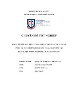 BÁO cáo kết QUẢ THỰC tập và THỰC TRẠNG về QUY TRÌNH PHỤC vụ TIỆC hội NGHỊ tại NHÀ HÀNG SKY VIEW tại KHÁCH sạn BELLE MAISON PAROSAND đà NẴNG 