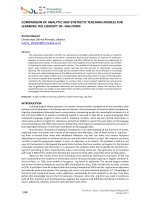 COMPARISOn OF ANALYTIC AND SYNTHETIC TEACHING MODELS FOR LEARNING THE CONCEPT OF –ING FORM