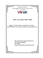 TIỂU LUẬN kết THÚC môn đề tài tư TƯỞNG NHÂN văn, đạo đức, văn hóa hồ CHÍ MINH và sự vận DỤNG TRONG GIAI đoạn HIỆN NAY 