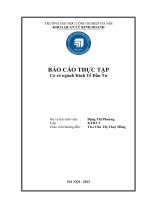 Báo cáo kiến tập ngành Kinh tế đầu tư