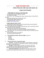 QUẢN TRỊ CHIẾN lược đề tài phân tích chiến lược kinh doanh của công ty sữa vinamilk  