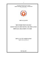 Một số biện pháp giáo dục hành vi bảo vệ môi trường cho trẻ 5 6 tuổi thông qua hoạt động vui chơi 