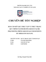 BÁO cáo kết QUẢ THỰC tập và THỰC TRẠNG QUY TRÌNH vệ SINH BUỒNG KHÁCH tại bộ PHẬN BUỒNG PHÒNG KHÁCH sạn FOUR POINTS BY SHERATON DANANG 