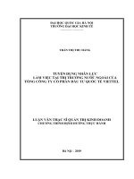 (LUẬN văn THẠC sĩ) tuyển dụng nhân lực làm việc tại thị trường nước ngoài của tổng công ty cổ phần đầu tư quốc tế viettel     