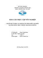 CHUẨN bị và PHỤC vụ KHÁCH ăn á tại NHÀ HÀNG TRỰC THUỘC KHÁCH sạn EDEN PLAZA (2) 