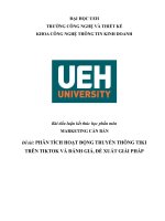 Bài tiểu luận kết thúc học phần môn MARKETING CẢN BẢN Đề tài PHÂN TÍCH HOẠT ĐỘNG TRUYỀN THÔNG TIKI TRÊN TIKTOK VÀ ĐÁNH GIÁ, ĐỂ XUẤT GIẢI PHÁP