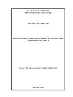 (LUẬN văn THẠC sĩ) kiểm chứng giao diện phần mềm bằng phương pháp mô hình hóa event   b 