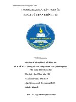 TIỂU LUẬN Môn học Chủ nghĩa xã hội khoa học ĐỀ TÀI Đường lối của Đảng chính sách, pháp luật của Nhà nước đối với dân tộc