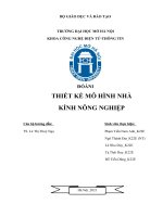 ĐỐ án i THIẾT kế mô HÌNH NHÀ KÍNH NÔNG NGHIỆP 